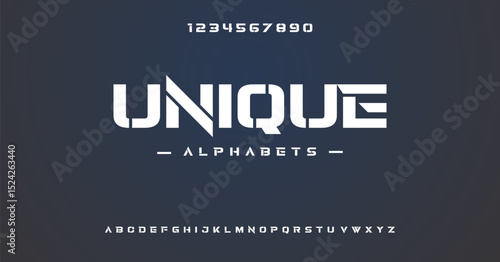 Unique Future font creative modern alphabet fonts. Typography bold regular. vector illustrator	