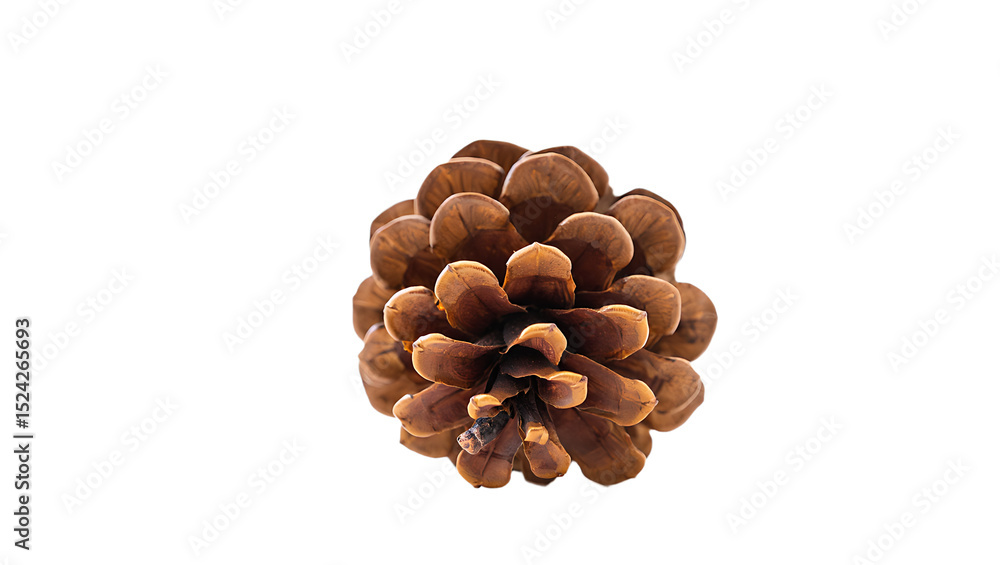 Obraz premium Pinecone isolated brown cone christmas, christmas-tree, snowman christmas, gifts christmas, abstract, background, ball, bell, bow,, photo background, imIsolated Brown Pine Cone on Black Background
