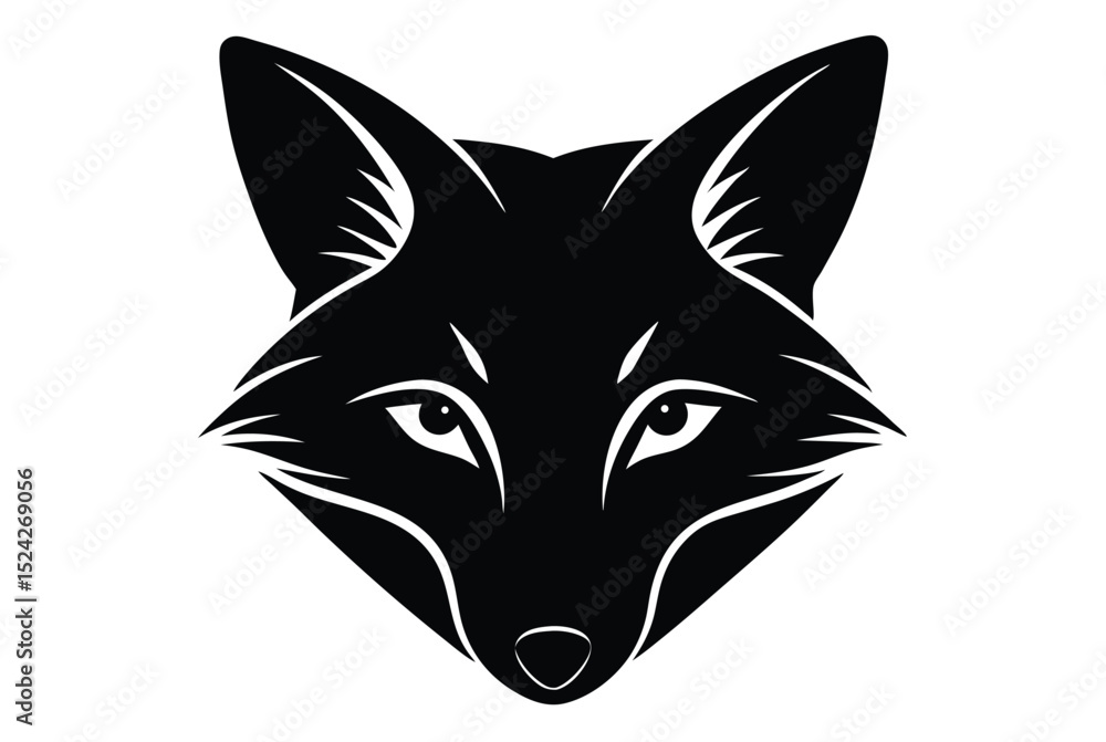 Fox Head Silhouette Vector Illustration Perfect for Logos and Tattoo Designs Minimal Wild Animal Art Fox Head Silhouette Vector Illustration Perfect for Logos and Tattoo Designs Minimal Wild Animal Art
