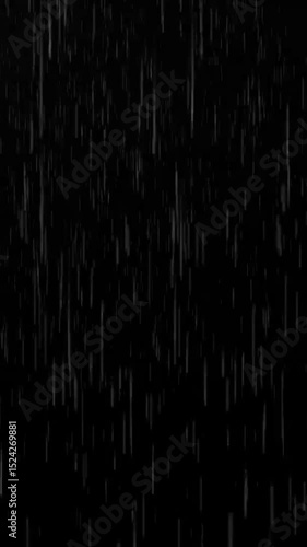 vertical video animated rain drops on black background, for editing video  screen 4k	