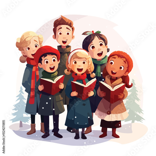 Professional Chorus Singing Christmas Songs Together - Group of People in Choir Performance