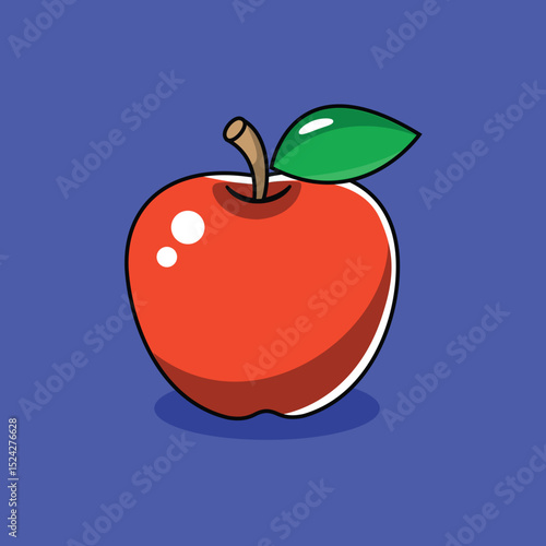 Trendy Apple Fruit Vector With Vibrant Colors