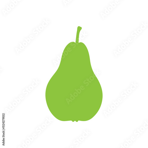 Bosc pear silhouette icon vector flat design.