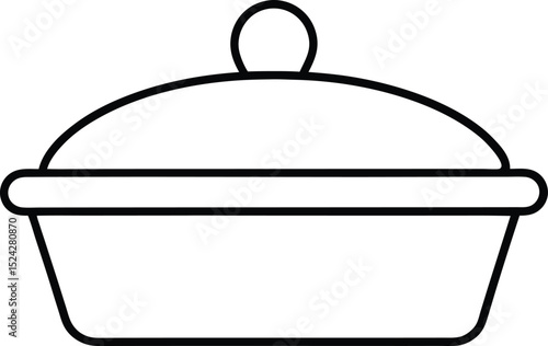 baking sheet icon line art vector illustration on transparent background
