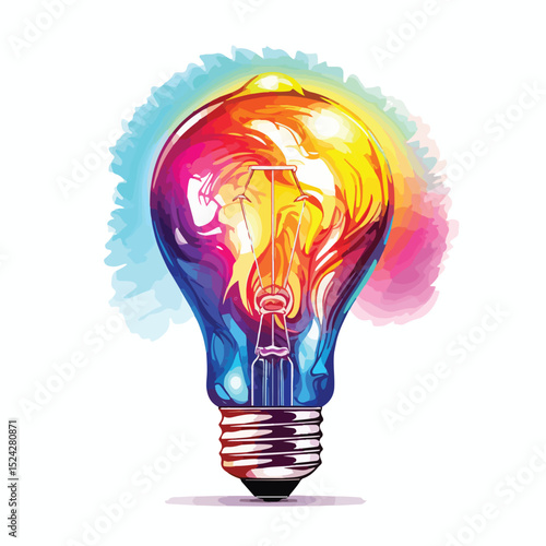 Creative Bulb Vector Illustration for Innovative Ideas and Technology Concepts