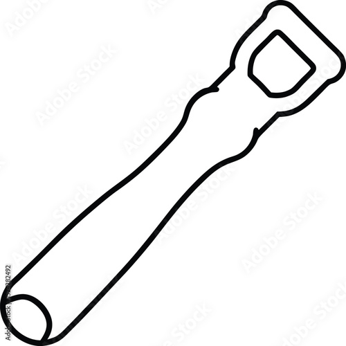 bottle opener icon line art vector illustration on transparent background
