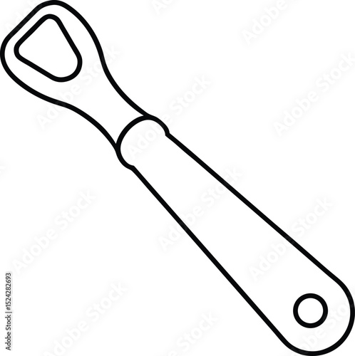 bottle opener  icon line art vector illustration on transparent background
