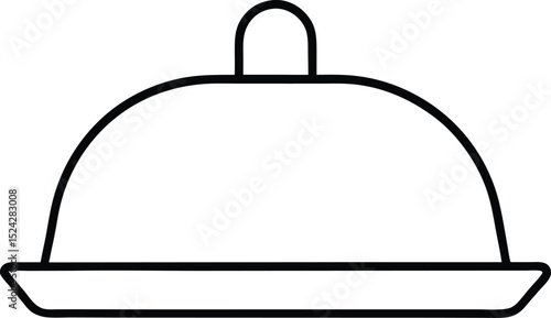 butter dish icon line art vector illustration on transparent background
