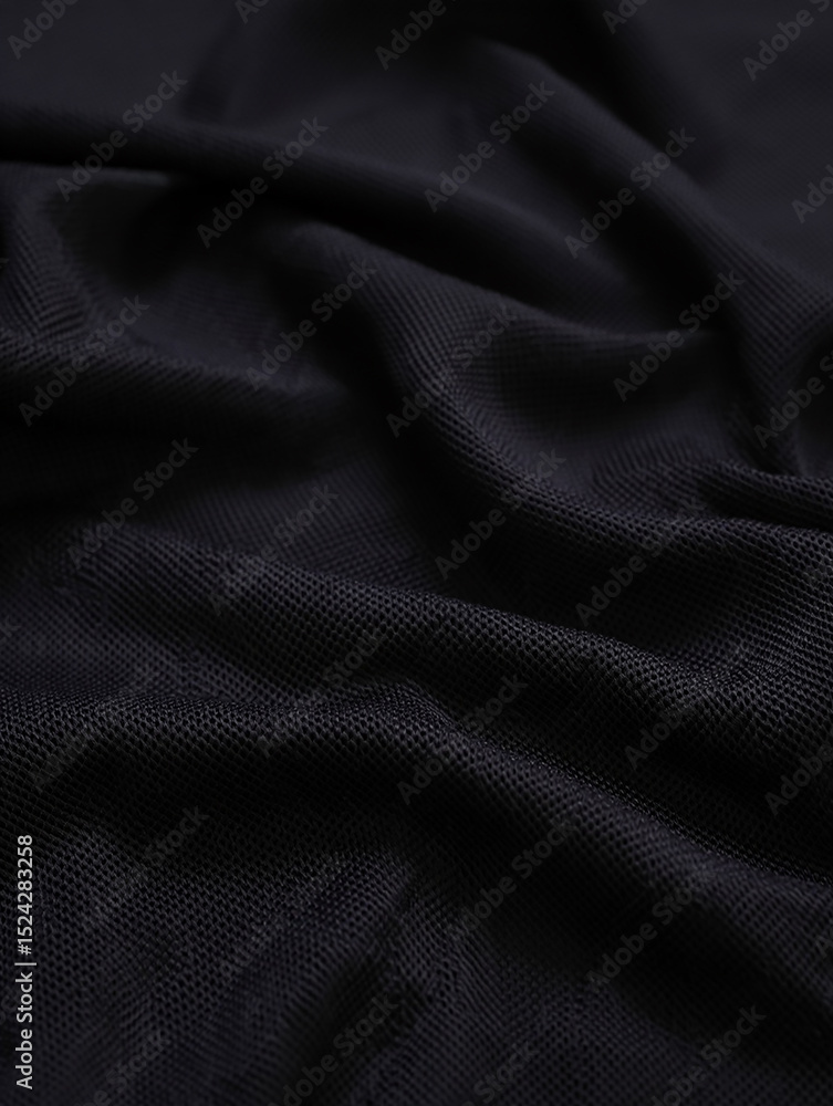 Obraz premium Closeup of black mesh fabric texture background
