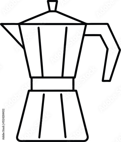 coffee maker icon line art vector illustration on transparent background
