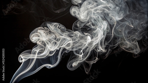 billowing smoke effect on a black background