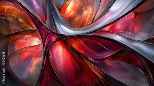 An eye-catching colorful abstract painting featuring a dynamic composition with vibrant shapes and energetic colors
