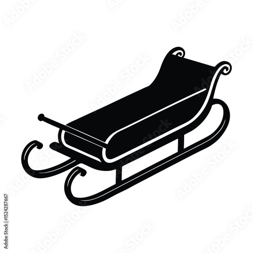 sled vector silhouette