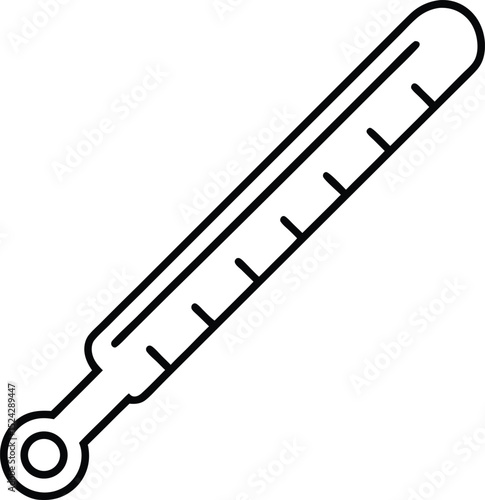 food thermometer icon line art vector illustration on transparent background
