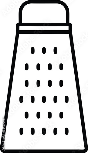 grater icon line art vector illustration on transparent background
