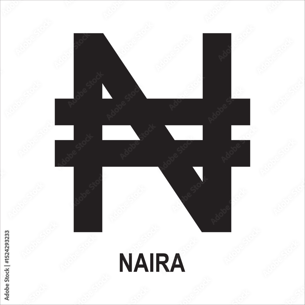 Obraz premium Nigerian Naira currency symbol
