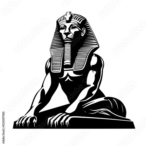a black and white illustration of a statue of a god black, deity, illustration, image, sit, statue , Generative art.