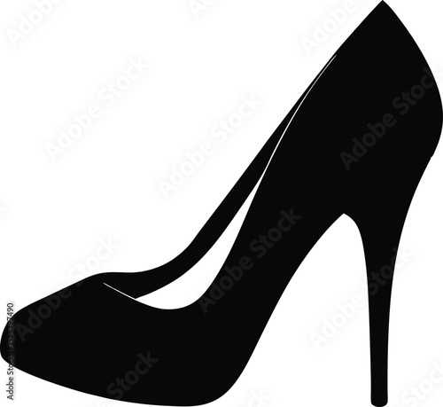 black high heel shoes