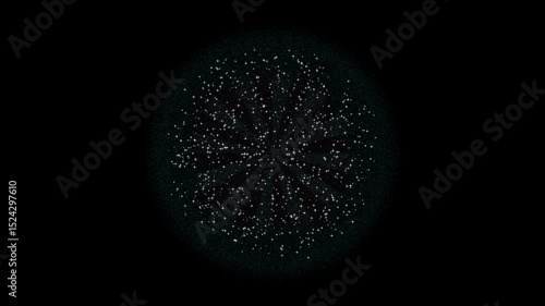 animated single fireworks for event or celebration, animation footage video isolated on black background