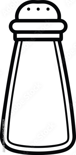 salt shaker icon line art vector illustration on transparent background
