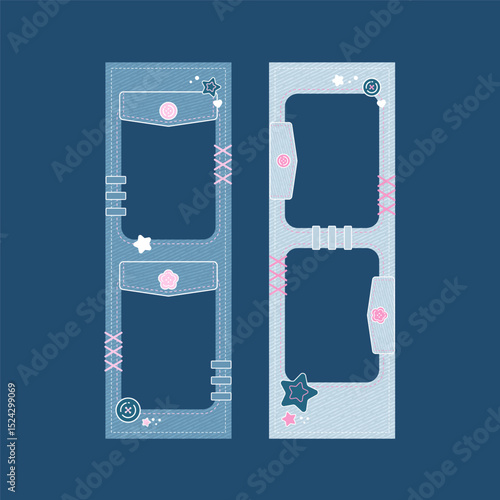 Y2K Jeans Denim Photobooth Frame