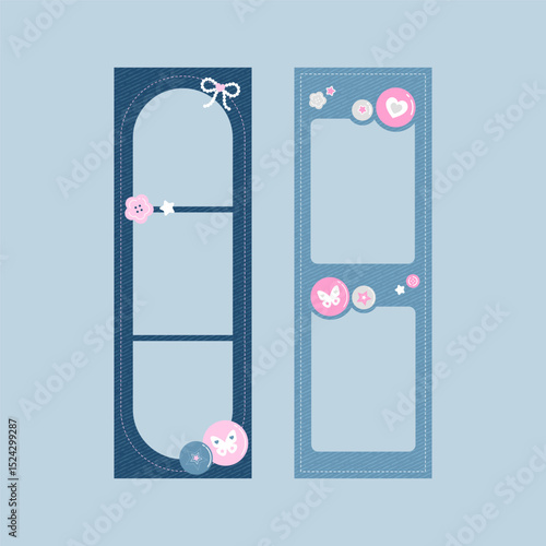 Y2K Jeans Denim Photobooth Frame