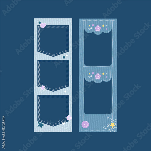 Y2K Jeans Denim Photobooth Frame