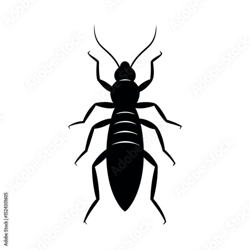 Longhorn beetle vector silhouette
