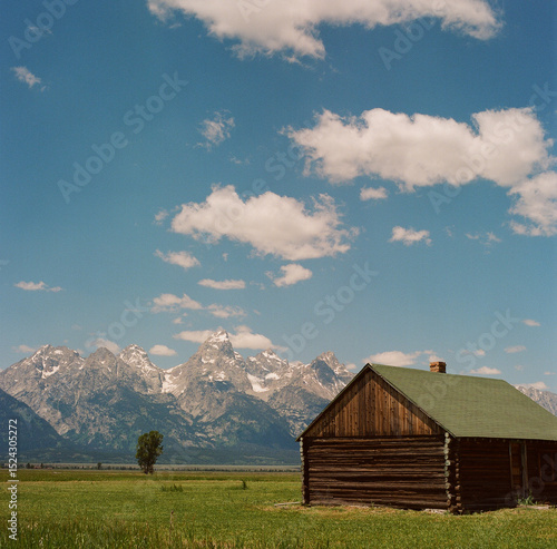 Wallpaper Mural old barn in the mountains Torontodigital.ca