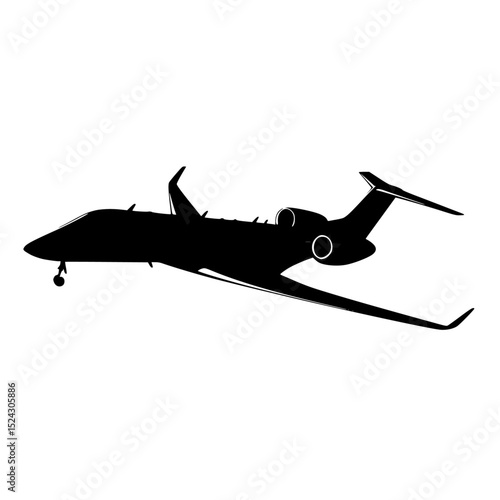 a black silhouette of an airplane flying in the sky airplane, black, fly, plane, silhouette, sky , Generative art.