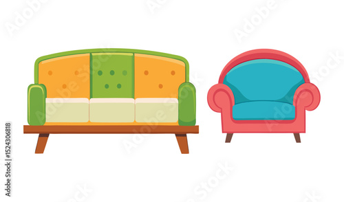 Isolated comfortable leather armchair, a stylish piece of home furniture designed for luxurious living room decor