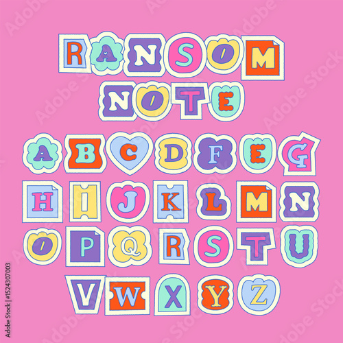 Handdrawn Uppercase Ransom Note Letter