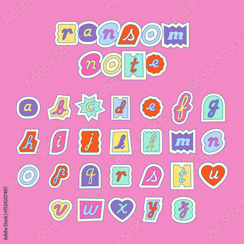 Handdrawn Lowercase Ransom Note Letter