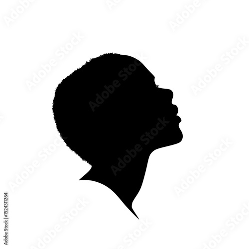 a silhouette of a man's head in profile on a transparent background black, head, man, profile, silhouette , Generative art.