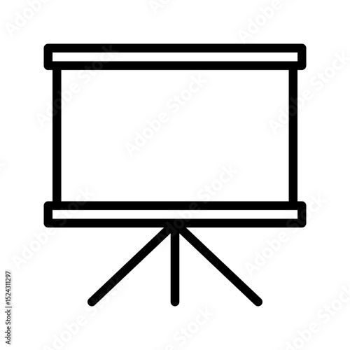 White board outline icon. Ideal for education apps or meeting UI.