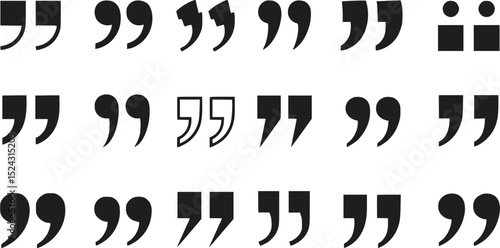 Collection of Quotation Marks Punctuation Symbols Typography