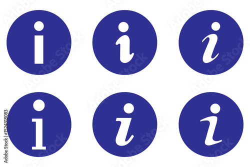 Info icons set. Information icon on isolated on white background. Black info button. Info symbol. Vector EPS 10	