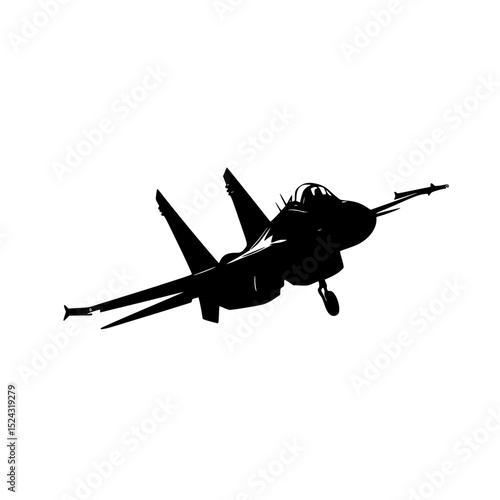 a black and white silhouette of a small plane flying airplane, black, fly, jet, plane, silhouette, sky, small , Generative art.