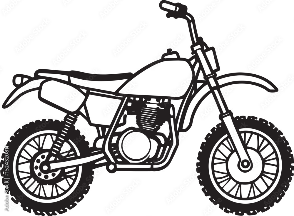 Fototapeta premium black motorcycle isolated on white background