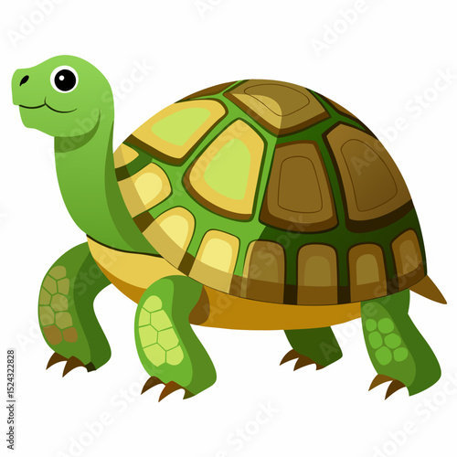 Adorable Cartoon Turtle Design Perfect for Kids Books Logos and Branding Projects