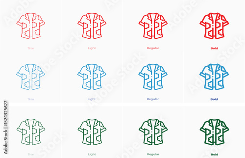 Colourful Hawaiian shirt vector in red, green, and blue. Tropical summer apparel design is ideal for fashion prints, vacation ads, beachwear branding, and seasonal promotions.