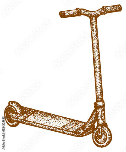 scooter vintage illustration