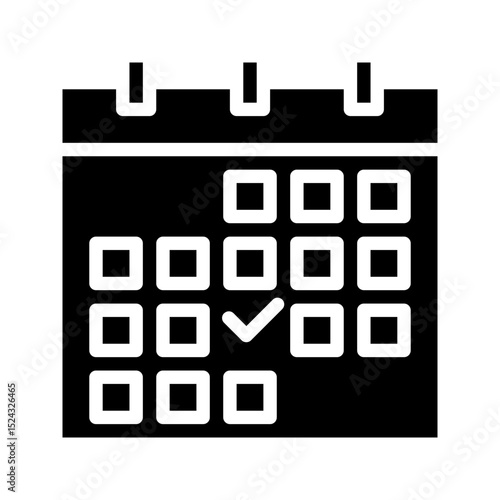 Schedule glyph icon. Perfect for travel apps or itinerary UI.