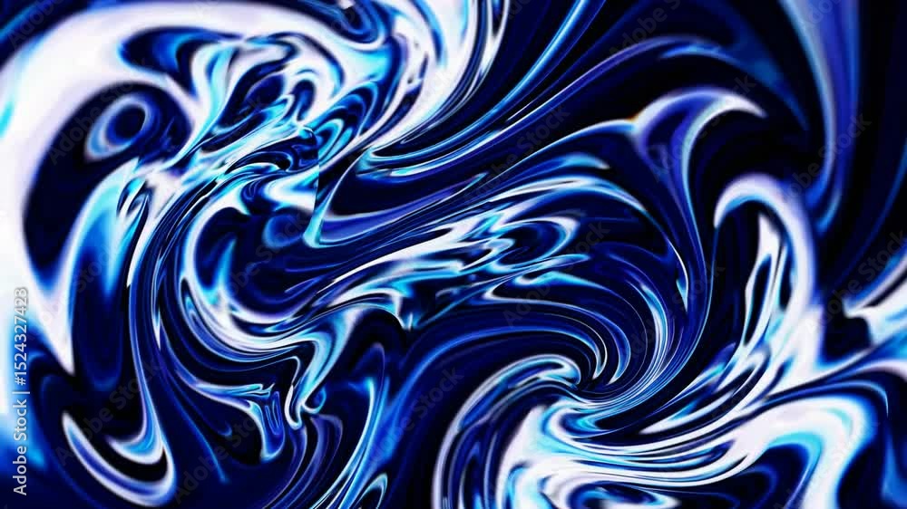 Abstract swirling blue and white liquid texture with sharp contrasts and high saturation. Digital pattern with fluid motion. Concept of energy, motion and abstraction Abstract swirling blue and white liquid texture with sharp contrasts and high saturation. Digital pattern with fluid motion. Concept of energy, motion and abstraction