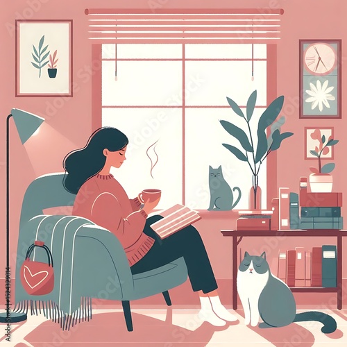 Wallpaper Mural  a Person Enjoying a Cozy Moment Alone Torontodigital.ca