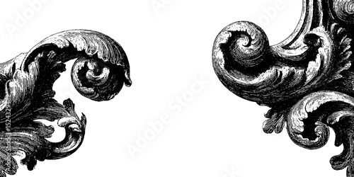 Intricate rococo mirror frame design for elegant decor concepts