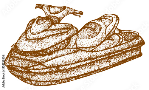 jet ski boat illustration