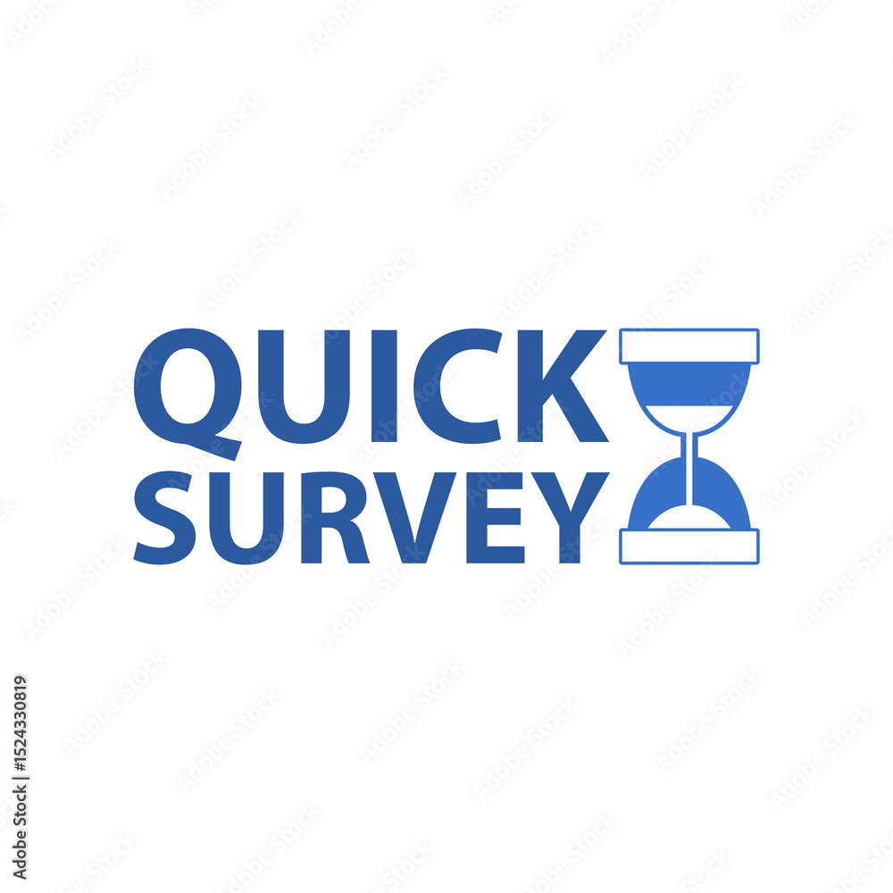 Quick survey sand clock icon isolated on white background Quick survey sand clock icon isolated on white background