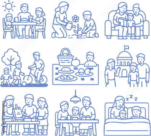 abstract icon pakcage family ...