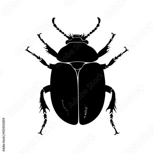 a black and white drawing of a bug beetle, black, bug, drawing, illustration, silhouette , Generative art.